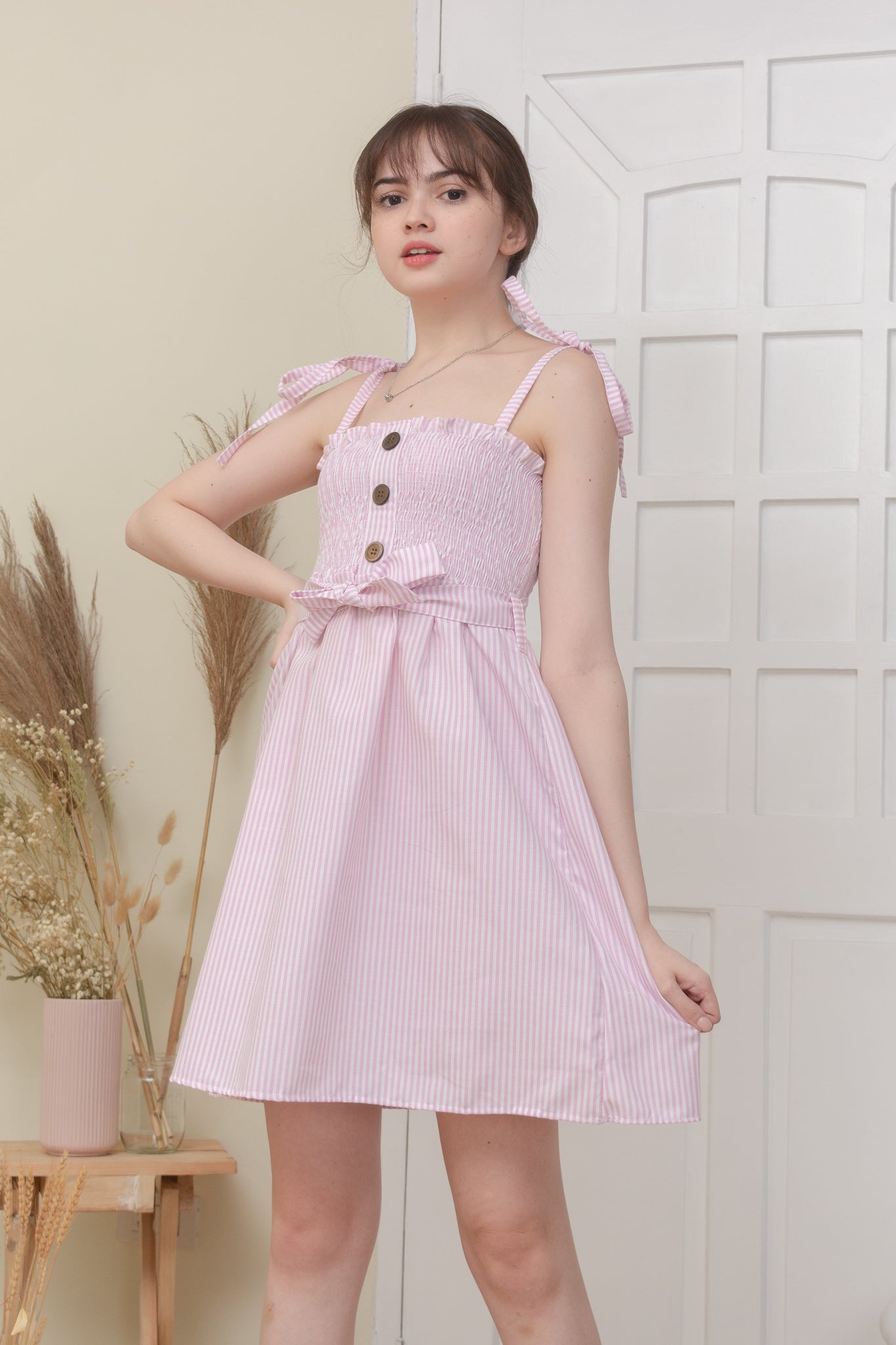 WAVERLY DRESS IN PINK