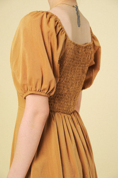 FRANCESCA DRESS IN TAWNY BROWN POPCHIC FRANCESCA DRESS IN TAWNY BROWN POPCHIC