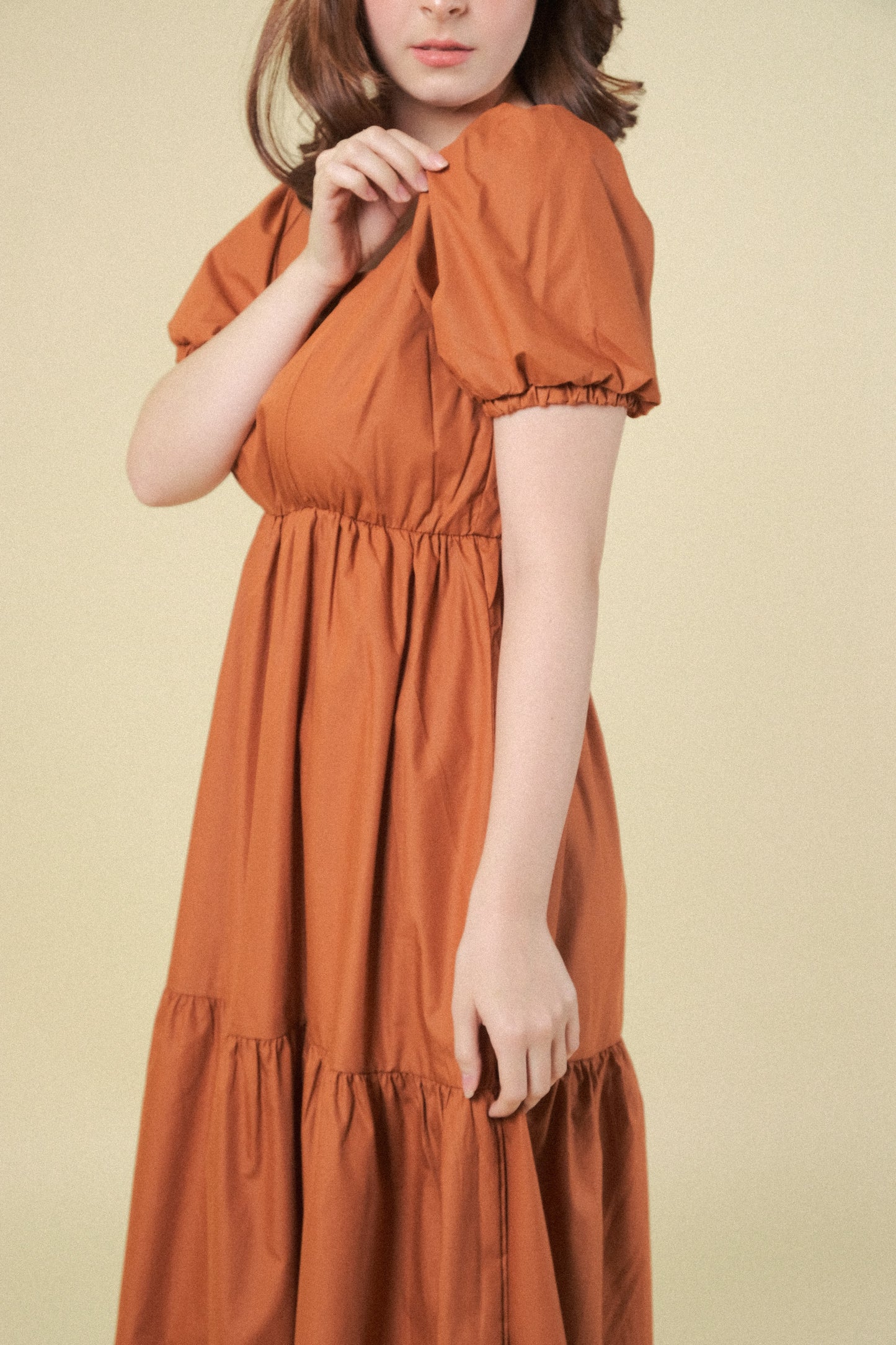 LUCILLE DRESS IN RUST