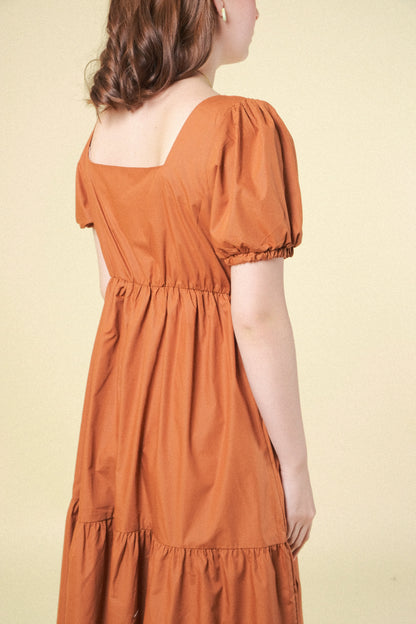 LUCILLE DRESS IN RUST