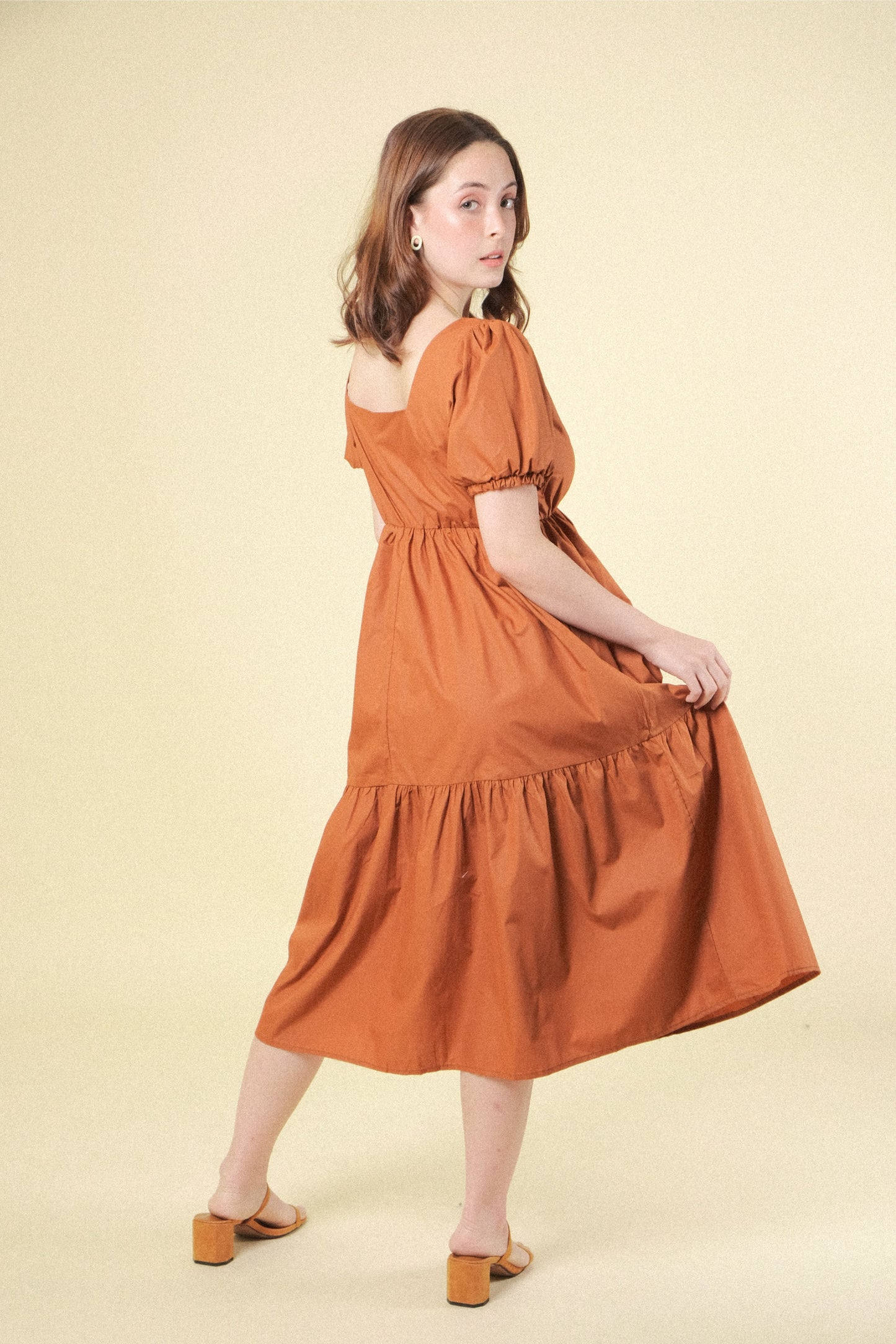 LUCILLE DRESS IN RUST