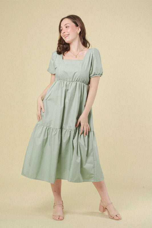 LUCILLE DRESS IN LAUREL GREEN