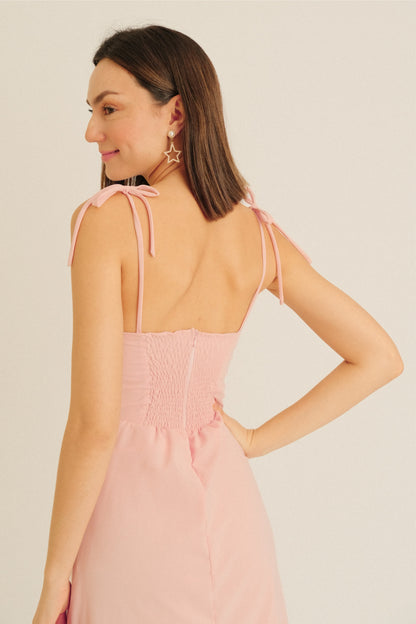 PRISCILLA DRESS IN BLUSH PINK