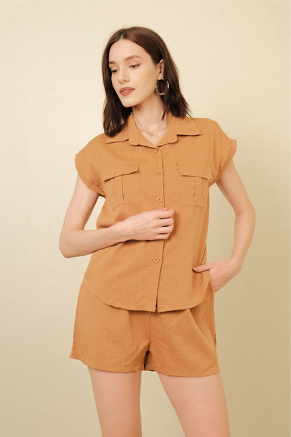 AUDREY COORDINATES IN CAMEL BROWN