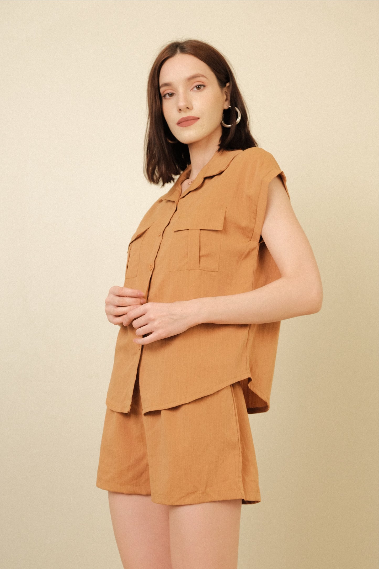 AUDREY COORDINATES IN CAMEL BROWN