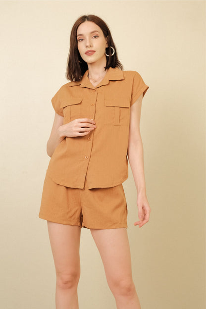 AUDREY COORDINATES IN CAMEL BROWN