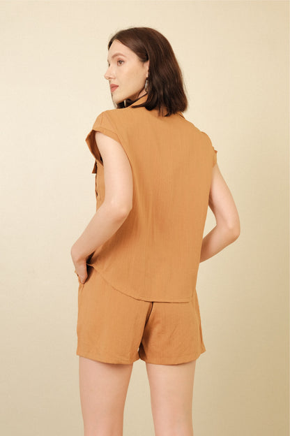 AUDREY COORDINATES IN CAMEL BROWN