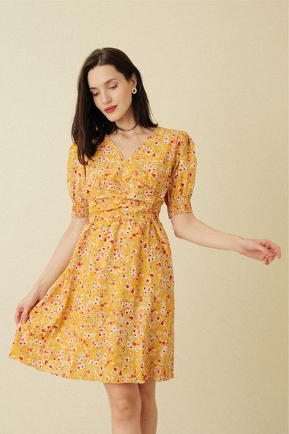 LAYLA DRESS IN MUSTARD