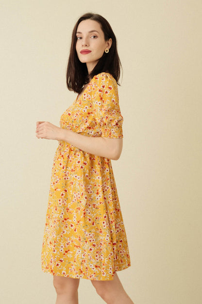 LAYLA DRESS IN MUSTARD