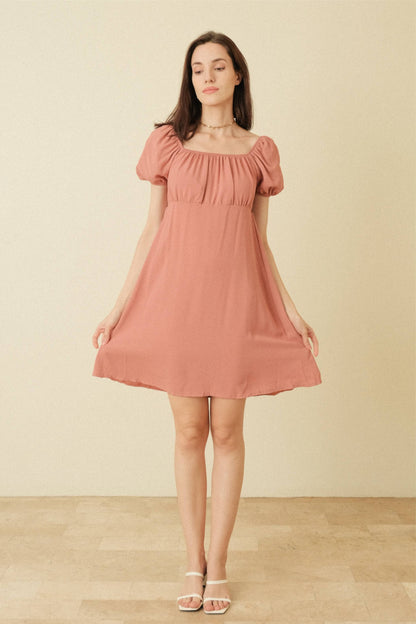 LISA DRESS IN SALMON PINK