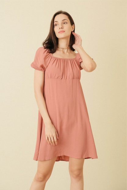 LISA DRESS IN SALMON PINK