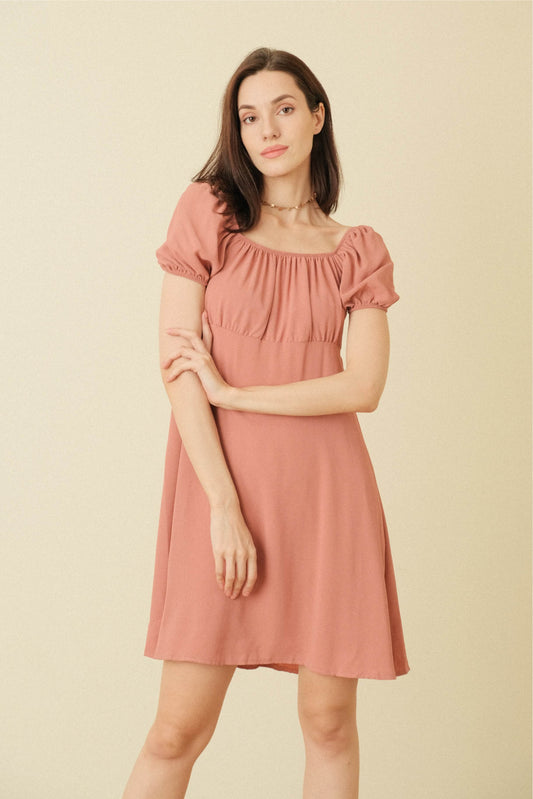 LISA DRESS IN SALMON PINK