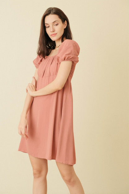 LISA DRESS IN SALMON PINK