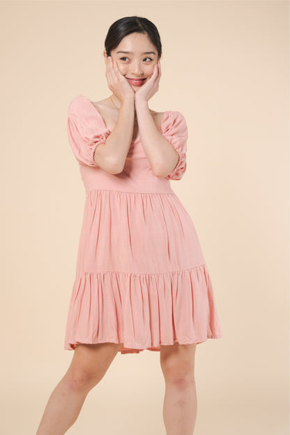 VALENTINA DRESS IN BLUSH PINK