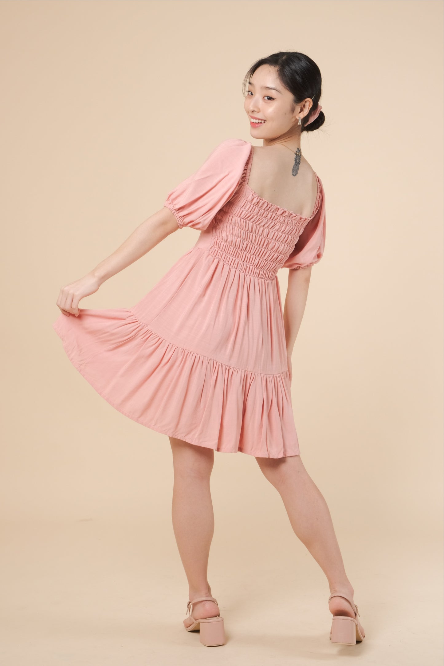 VALENTINA DRESS IN BLUSH PINK