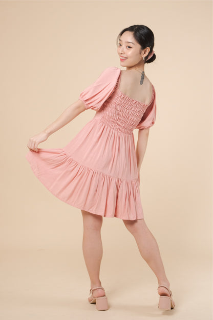 VALENTINA DRESS IN BLUSH PINK