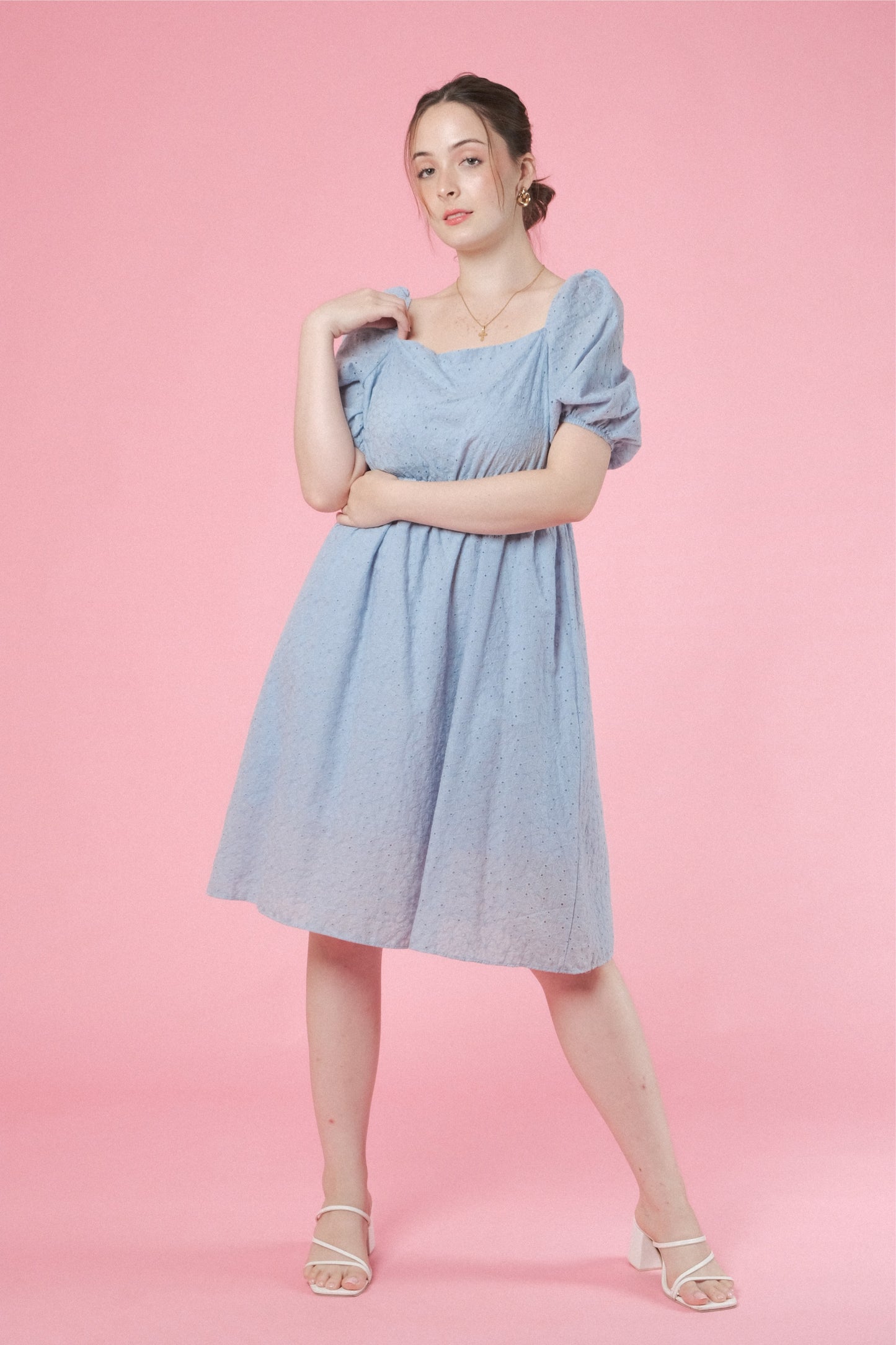 EMILIA DRESS IN BABY BLUE