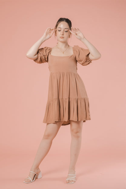 VALENTINA DRESS IN MOCHA