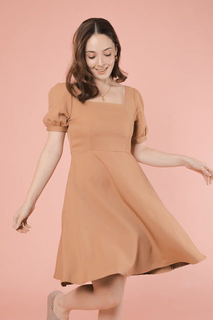 MINDY DRESS IN TAN