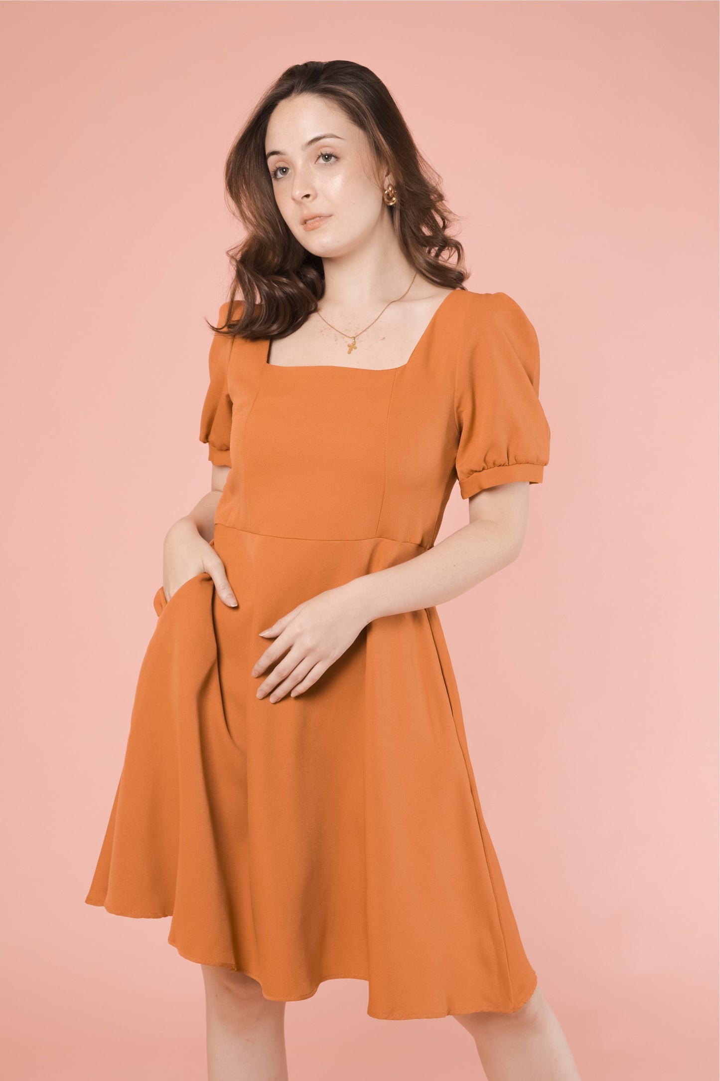 MINDY DRESS IN SQUASH